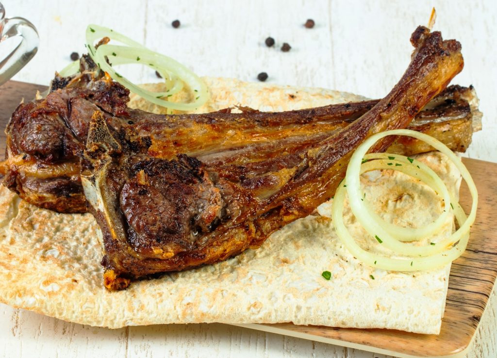 Grilled lamb ribs